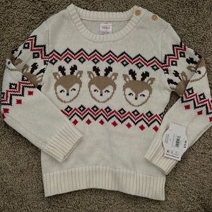 NWT reindeer knitted Christmas sweater size 4T